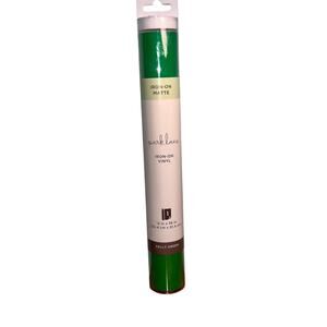 Park Lane IRON-ON MATTE Vinyl KELLY GREEN 12” x 36” Rolled Sheet NEW